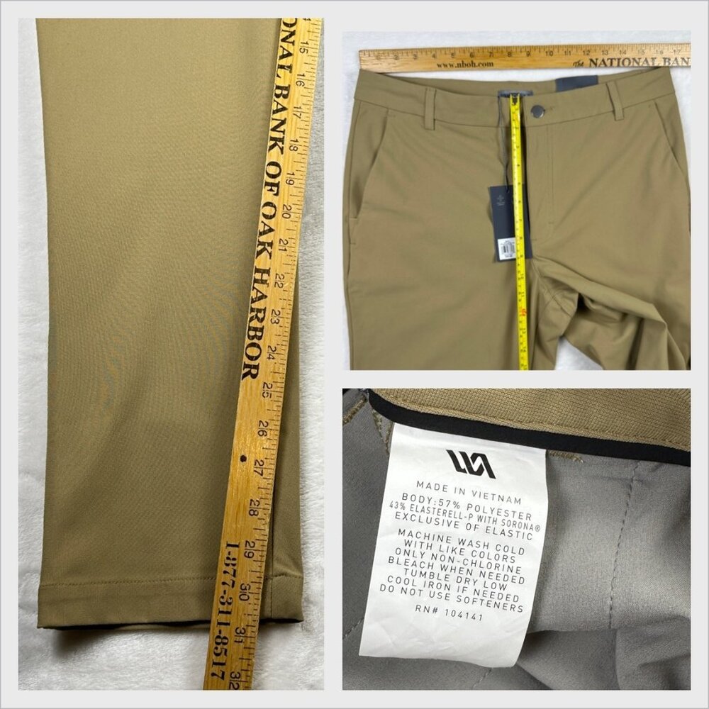 VRST Mens Limitless Performance Slim Fit Chino Pants W35 L32 Beige Stretch NWT - Picture 11 of 12